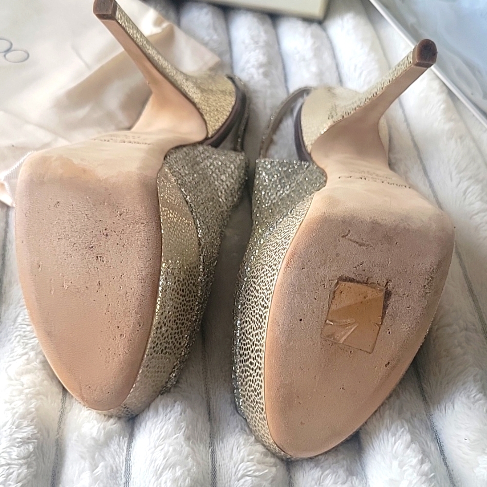 Sparkling Silver Jimmy Choo Heels💎 - Picture 4 of 4